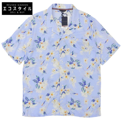 TOMMYHILFIGER トミーヒルフィガー 新品同様 花柄 アロハシャツ トップス メンズ ライトブルー マルチカラー M UM03227 トップス