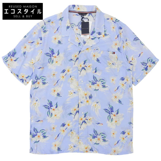 TOMMYHILFIGER トミーヒルフィガー 新品同様 花柄 アロハシャツ トップス メンズ ライトブルー マルチカラー M UM03227 トップス