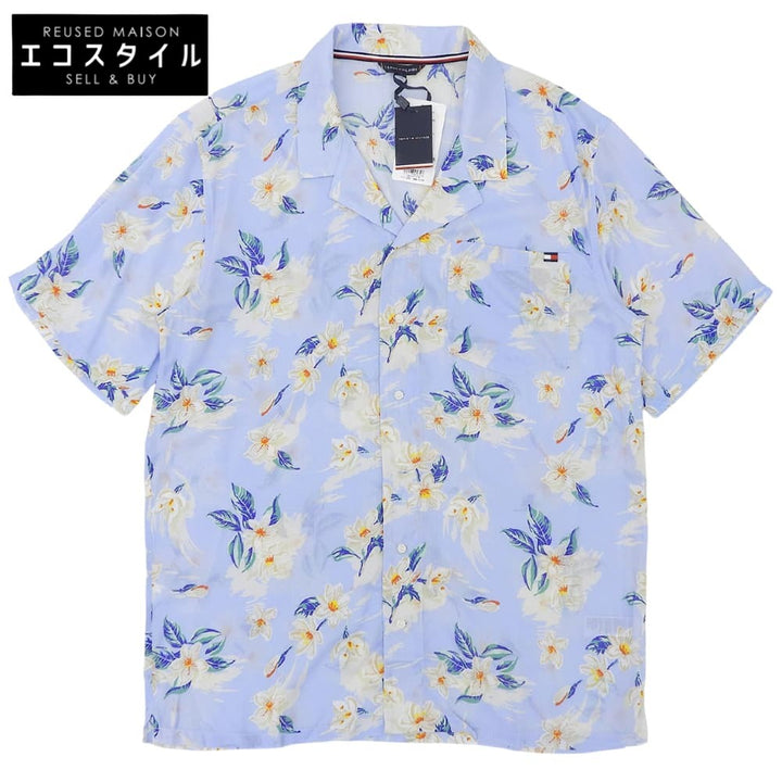 TOMMYHILFIGER トミーヒルフィガー 新品同様 花柄 アロハシャツ トップス メンズ ライトブルー マルチカラー M UM03227 トップス