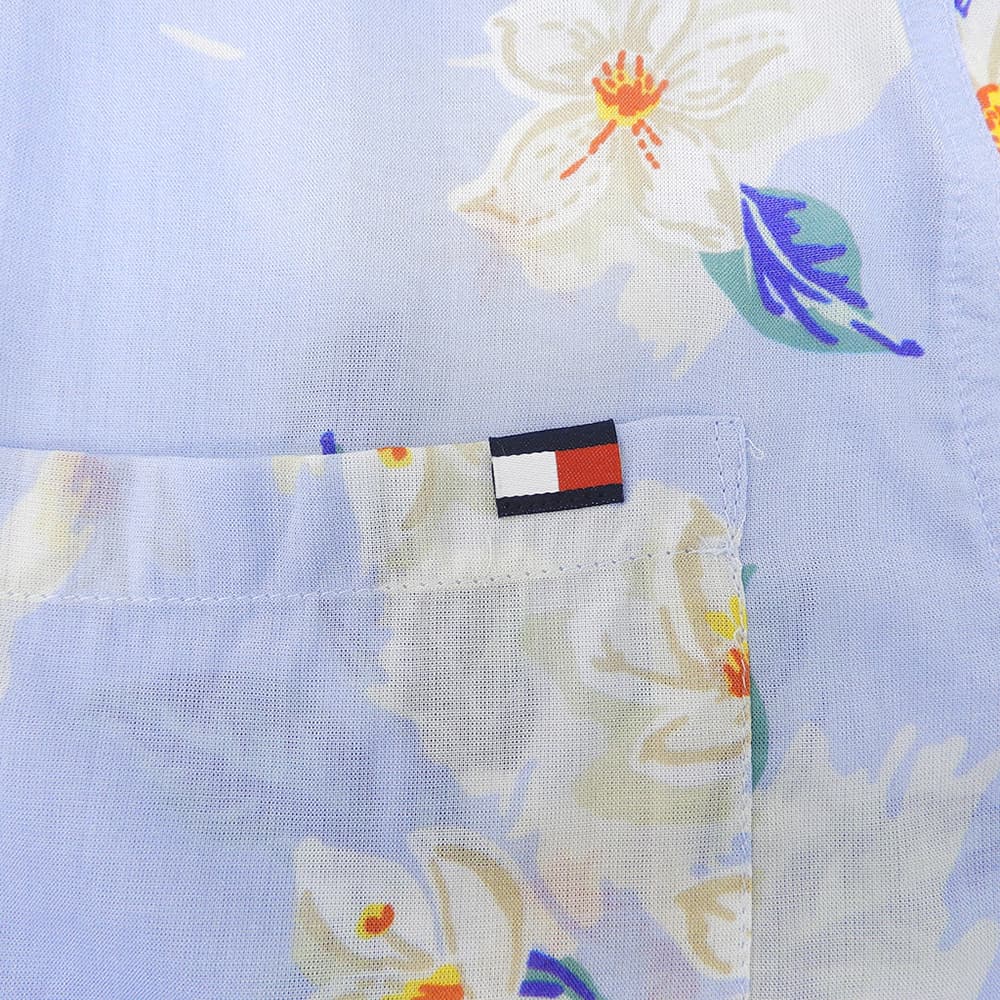 TOMMYHILFIGER トミーヒルフィガー 新品同様 花柄 アロハシャツ トップス メンズ ライトブルー マルチカラー M UM03227 トップス