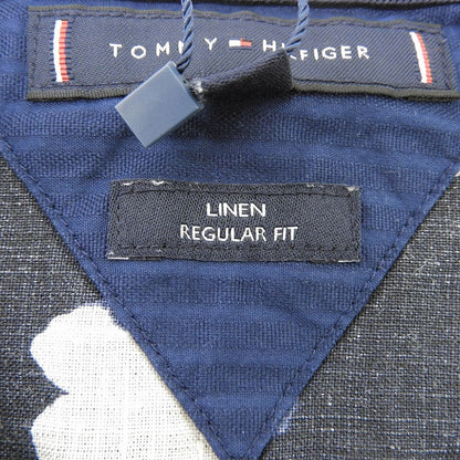 TOMMYHILFIGER トミーヒルフィガー 新品同様 リネン アロハシャツ トップス メンズ ネイビー M MW30891 トップス