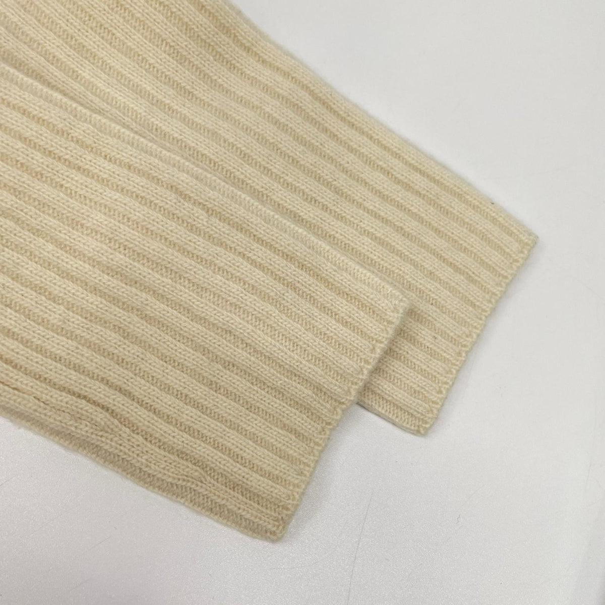 SAINT LAURENT PARIS サンローランパリ 21年製 666098 アイボリー ウールカシミヤ リブ編み タートルネックニット トップス