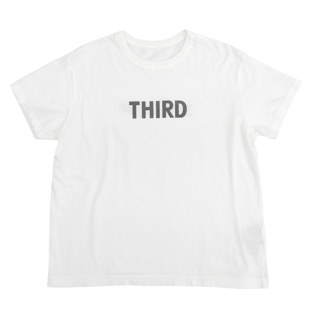 THIRD MAGAZINE サードマガジン ロゴ Tシャツ クルーネック トップス レディース ホワイト A0803UTS405-1 トップス