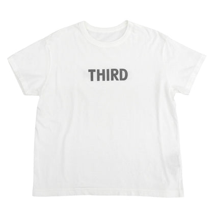 THIRD MAGAZINE サードマガジン ロゴ Tシャツ クルーネック トップス レディース ホワイト A0803UTS405-1 トップス