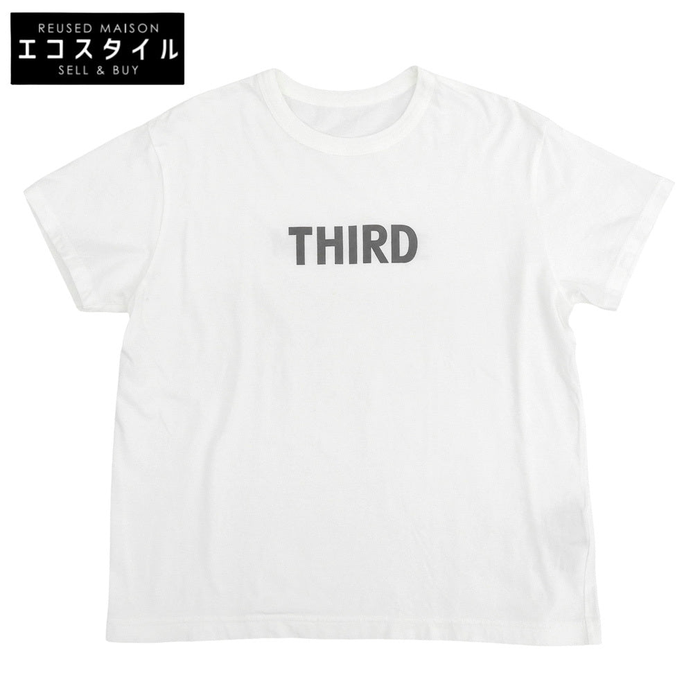 THIRD MAGAZINE サードマガジン ロゴ Tシャツ クルーネック トップス レディース ホワイト A0803UTS405-1 トップス