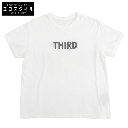 THIRD MAGAZINE サードマガジン ロゴ Tシャツ クルーネック トップス レディース ホワイト A0803UTS405-1 トップス