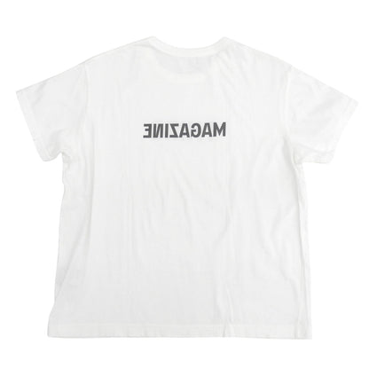 THIRD MAGAZINE サードマガジン ロゴ Tシャツ クルーネック トップス レディース ホワイト A0803UTS405-1 トップス