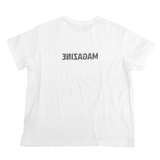 THIRD MAGAZINE サードマガジン ロゴ Tシャツ クルーネック トップス レディース ホワイト A0803UTS405-1 トップス