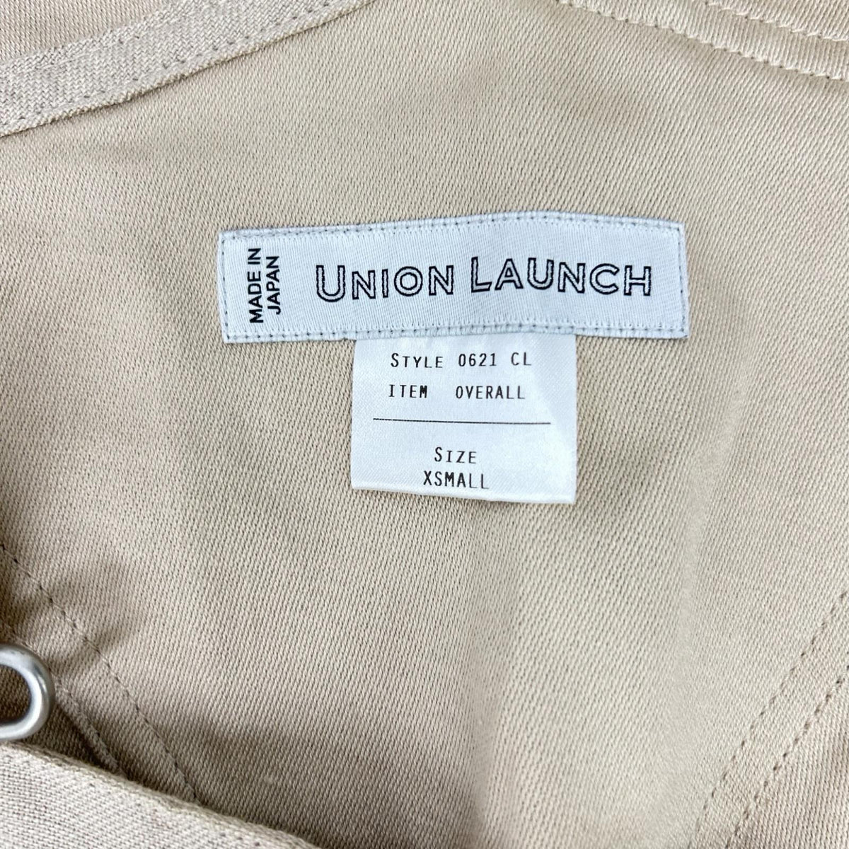 UNION LAUNCH ユニオンランチ 0621CL ベージュ リネン オーバーオール オーバーオール オールインワン