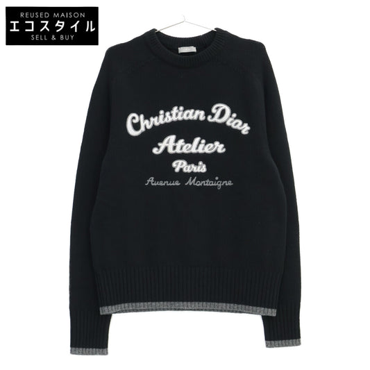 DIOR ディオール 【美品/国内正規】213M640AT298 アトリエロゴ刺繍 クルーネック ニットセーター トップス