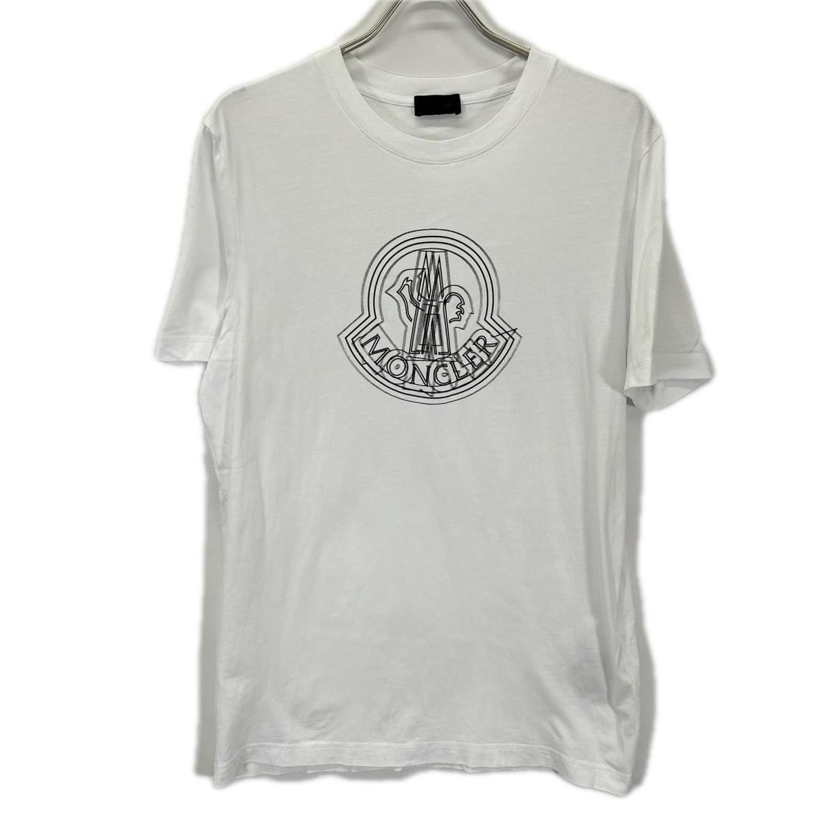 MONCLER モンクレール 23SS J10918C00028 ホワイト エンブレムロゴ クルーネックTシャツ トップス
