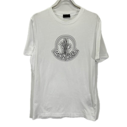 MONCLER モンクレール 23SS J10918C00028 ホワイト エンブレムロゴ クルーネックTシャツ トップス