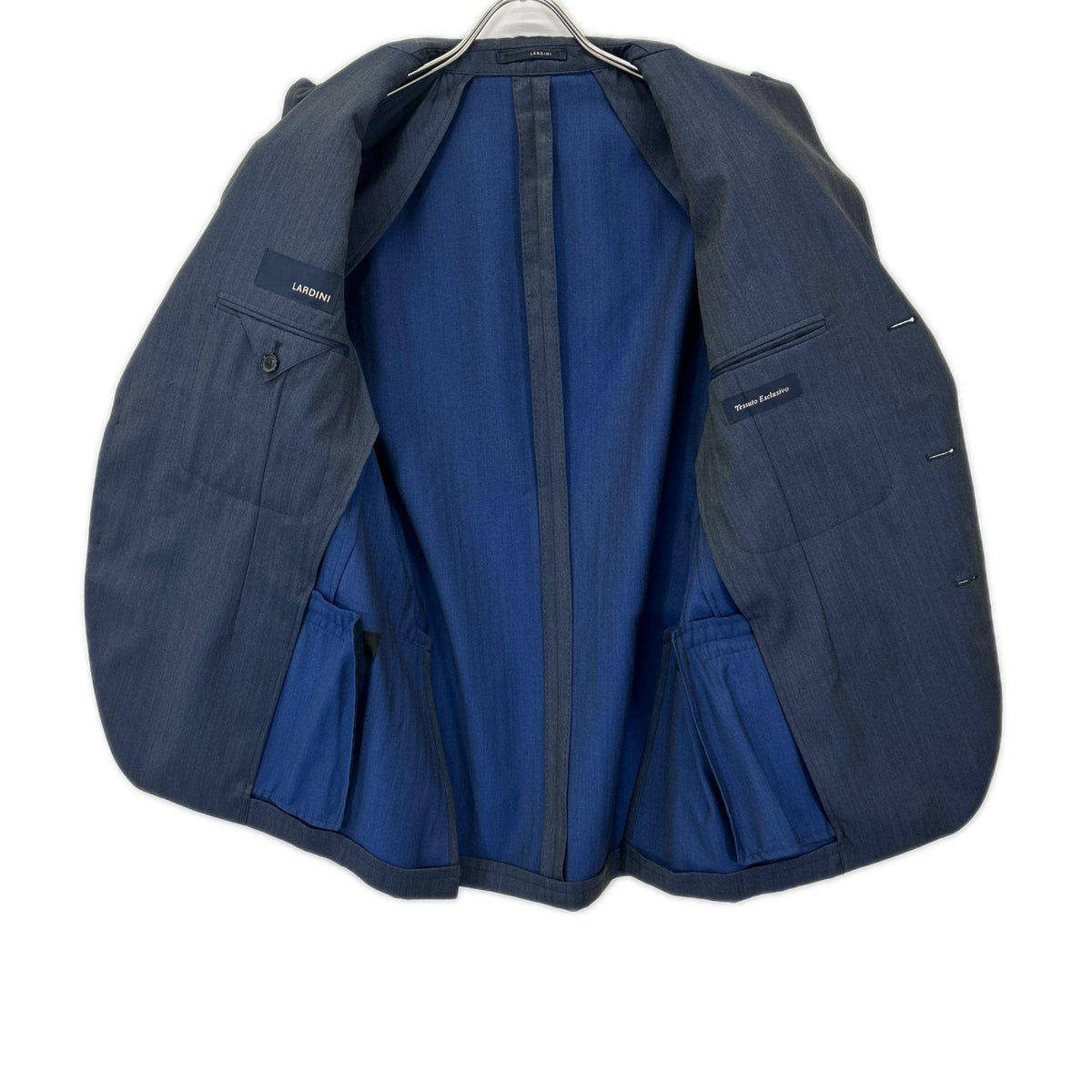LARDINI ラルディーニ JP0801AQ ネイビー/タマムシ Tessuto Esclusi シングルスーツ スーツ セットアップ