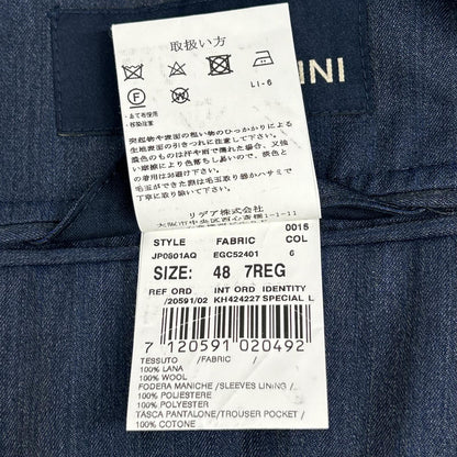 LARDINI ラルディーニ JP0801AQ ネイビー/タマムシ Tessuto Esclusi シングルスーツ スーツ セットアップ