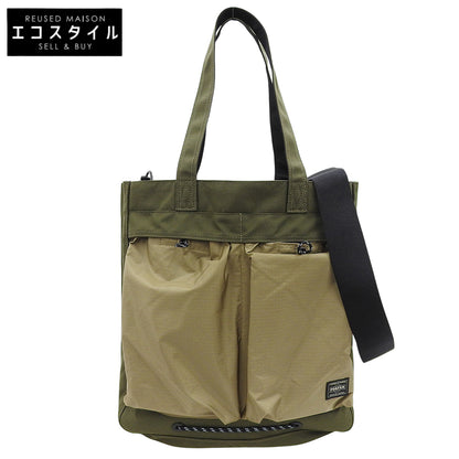 PORTER ポーター 美品 HYPE ナイロン 2WAYトートバッグ メンズ カーキ 381-19014 25AW トートバッグ