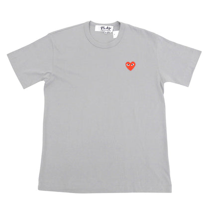 PLAYCOMMEdesGARCONS プレイコムデギャルソン 未使用 コットン Tシャツ トップス メンズ グレー×レッド M AZ-T212 トップス