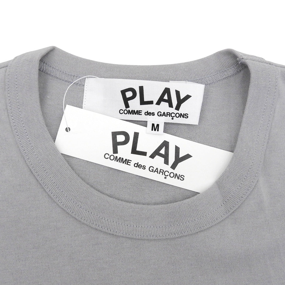 PLAYCOMMEdesGARCONS プレイコムデギャルソン 未使用 コットン Tシャツ トップス メンズ グレー×レッド M AZ-T212 トップス