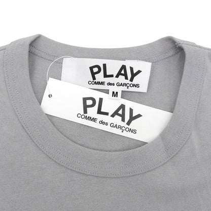 PLAYCOMMEdesGARCONS プレイコムデギャルソン 未使用 コットン Tシャツ トップス メンズ グレー×レッド M AZ-T212 トップス
