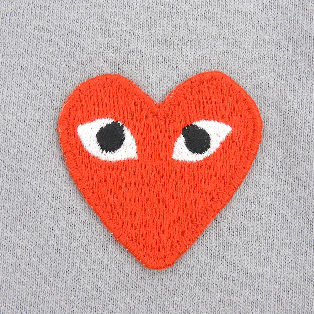 PLAYCOMMEdesGARCONS プレイコムデギャルソン 未使用 コットン Tシャツ トップス メンズ グレー×レッド M AZ-T212 トップス