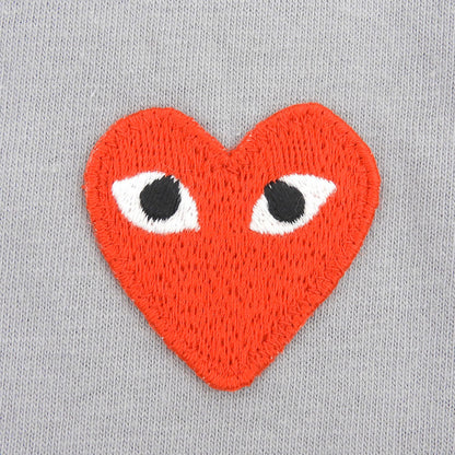 PLAYCOMMEdesGARCONS プレイコムデギャルソン 未使用 コットン Tシャツ トップス メンズ グレー×レッド M AZ-T212 トップス