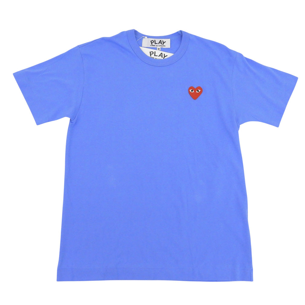 PLAYCOMMEdesGARCONS プレイコムデギャルソン 未使用 コットン Tシャツ トップス メンズ ブルー×レッド M AZ-T212 トップス