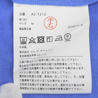 PLAYCOMMEdesGARCONS プレイコムデギャルソン 未使用 コットン Tシャツ トップス メンズ ブルー×レッド M AZ-T212 トップス