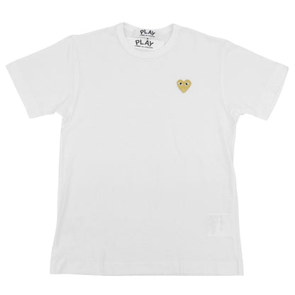 PLAYCOMMEdesGARCONS プレイコムデギャルソン 未使用 コットン Tシャツ トップス メンズ ホワイト×ゴールド M AZ-T216 トップス