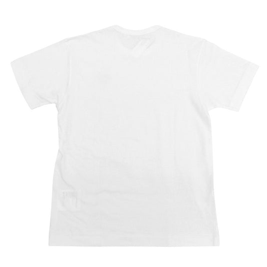 PLAYCOMMEdesGARCONS プレイコムデギャルソン 未使用 コットン Tシャツ トップス メンズ ホワイト×ゴールド M AZ-T216 トップス