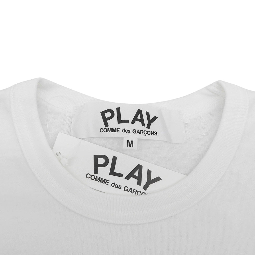 PLAYCOMMEdesGARCONS プレイコムデギャルソン 未使用 コットン Tシャツ トップス メンズ ホワイト×ゴールド M AZ-T216 トップス