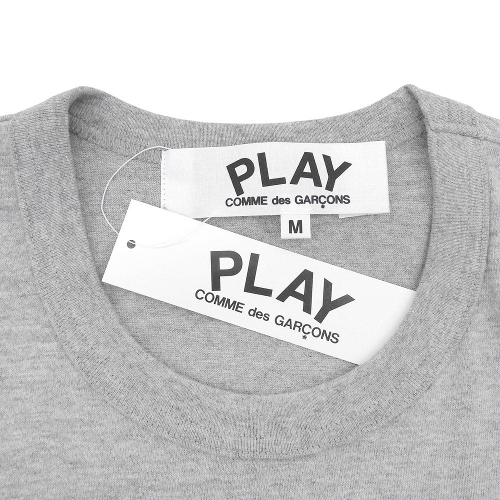 PLAYCOMMEdesGARCONS プレイコムデギャルソン 未使用 コットン Tシャツ トップス メンズ グレー×ブラック M AZ-T076 トップス