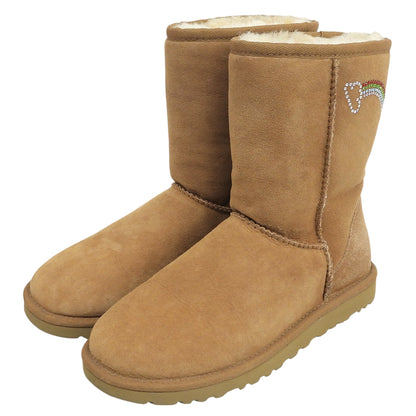 UGG アグ 美品 ムートンブーツ シューズ レディース ブラウン 22cm F20014E シューズ