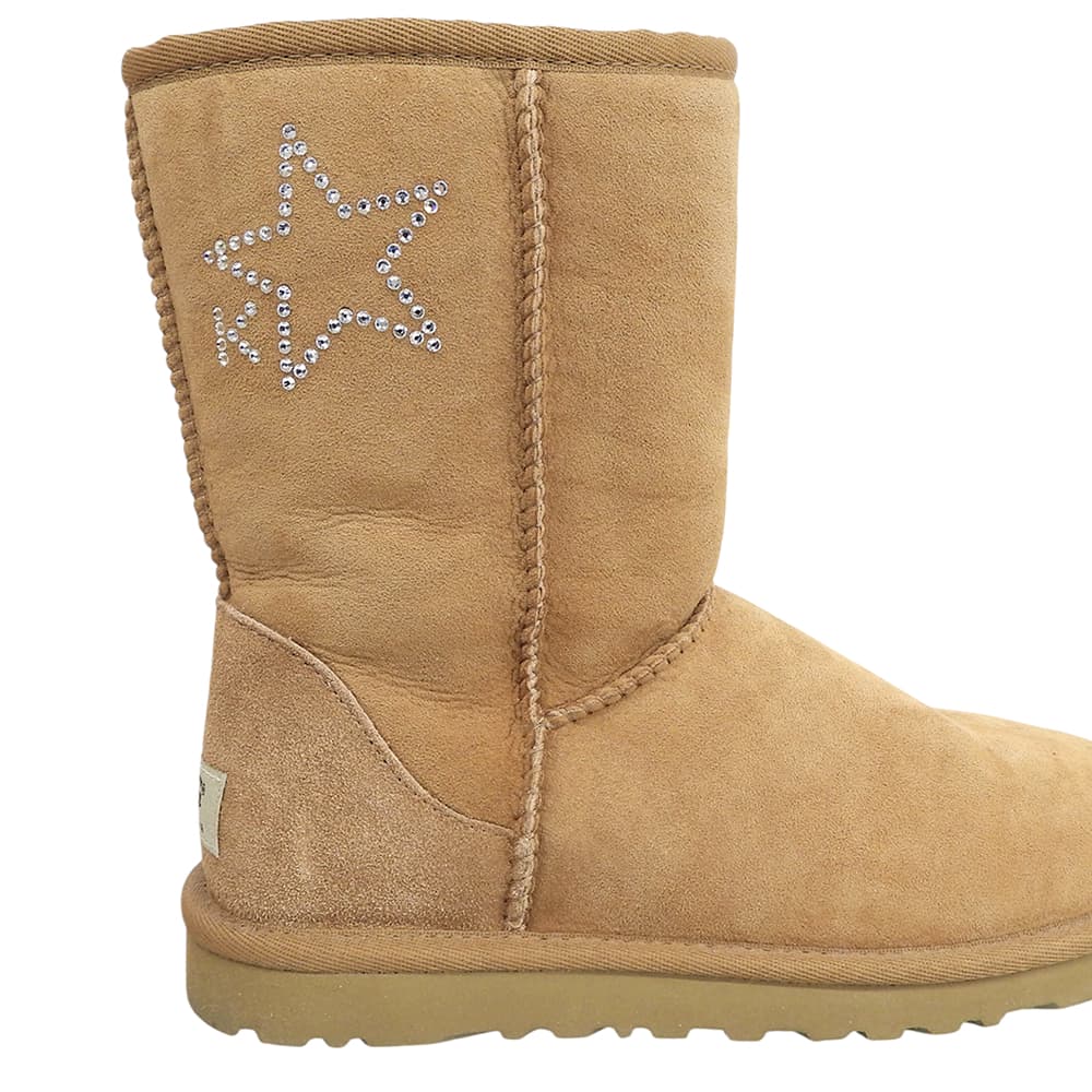 UGG アグ 美品 ムートンブーツ シューズ レディース ブラウン 22cm F20014E シューズ