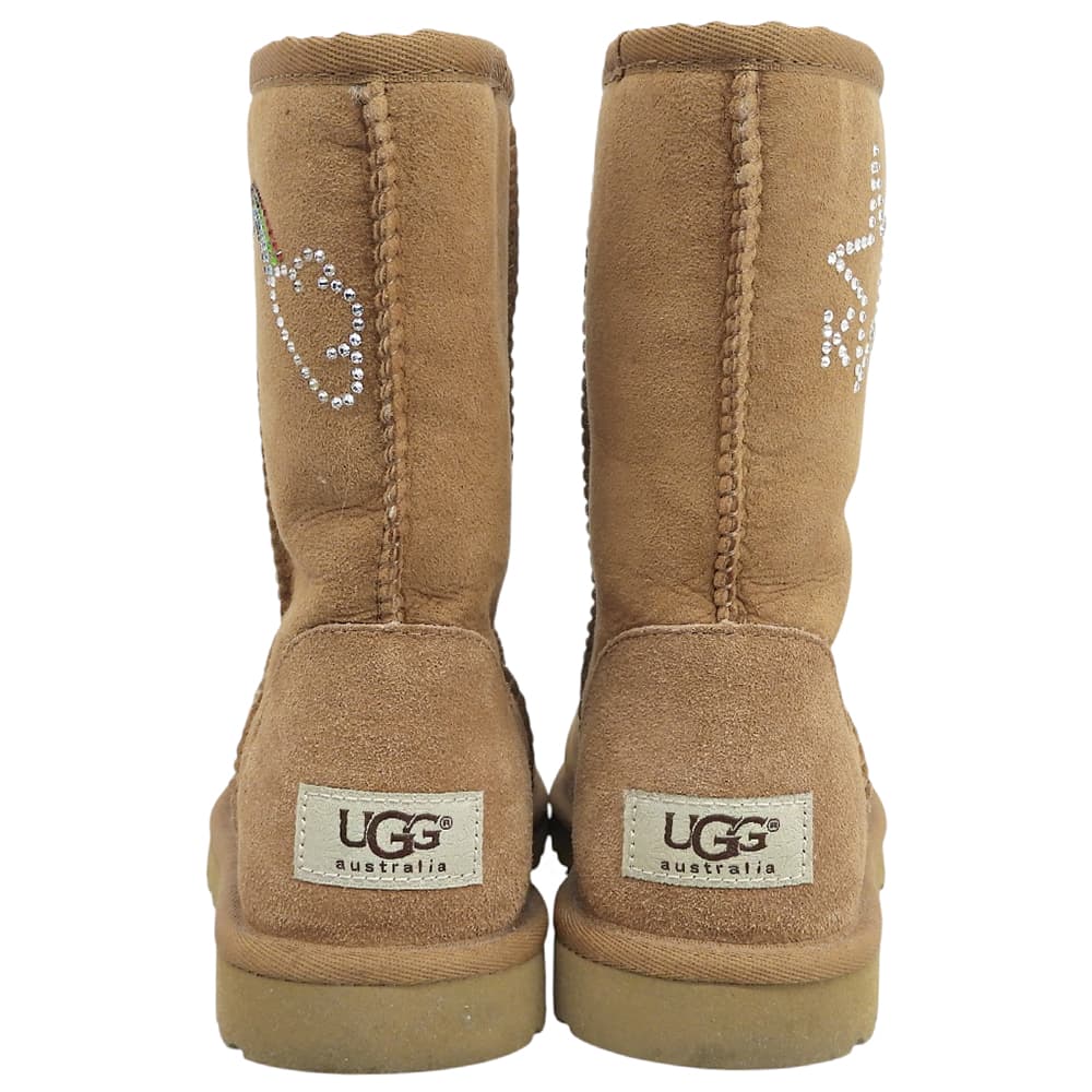 UGG アグ 美品 ムートンブーツ シューズ レディース ブラウン 22cm F20014E シューズ