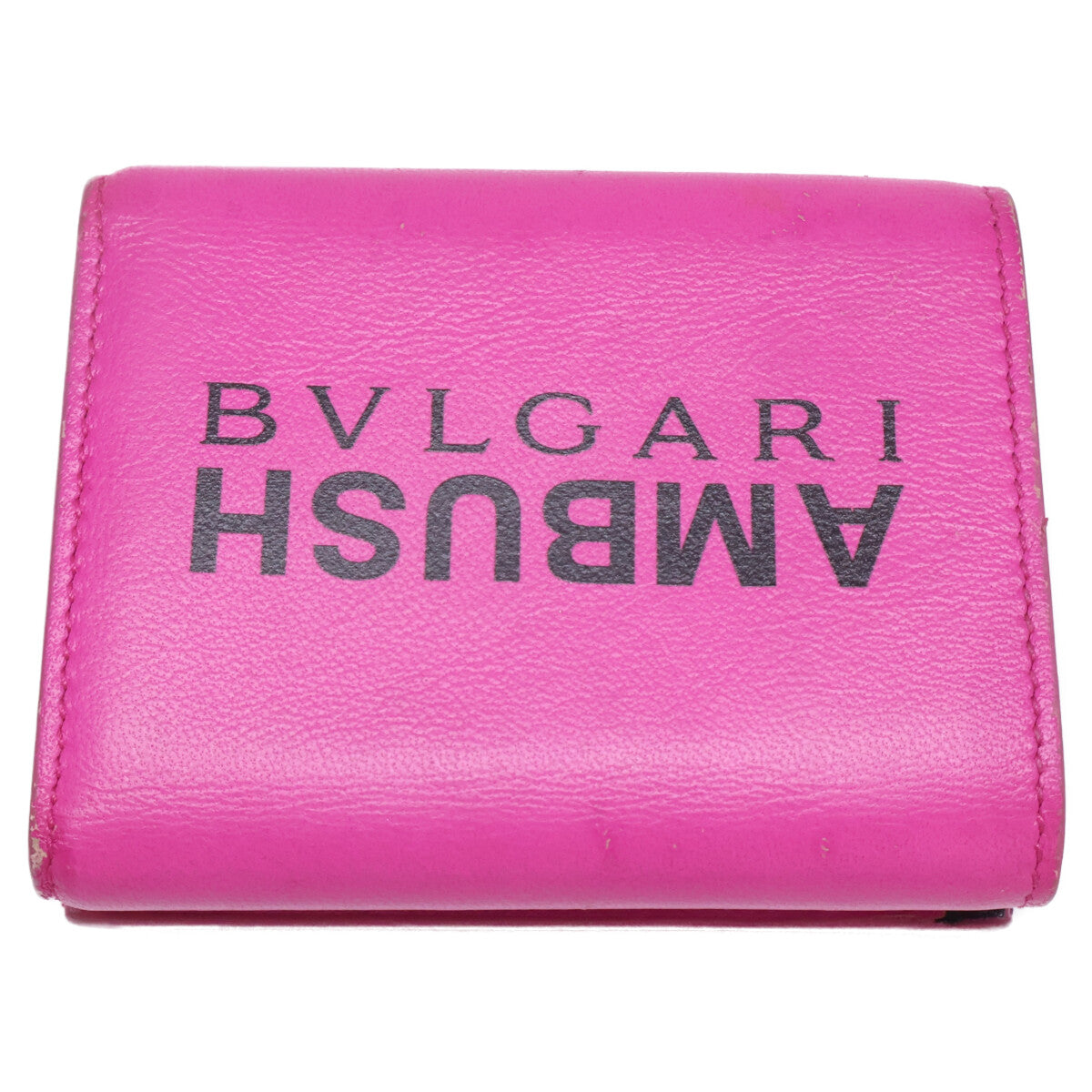 BVLGARI ブルガリ x AMBUSH アンブッシュ レザー 三つ折り財布 三つ折り財布（小銭入れあり）