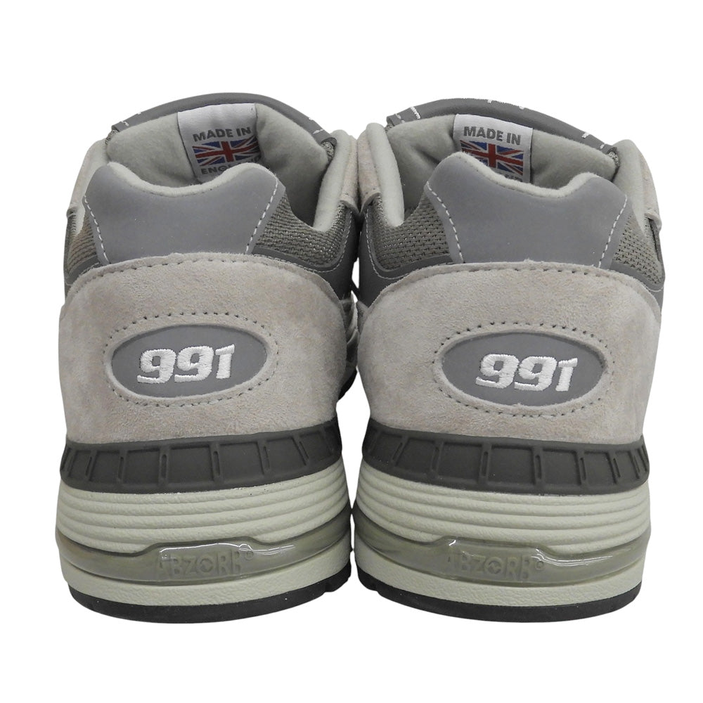NEW BALANCE ニューバランス 新品同様 スエード スニーカー シューズ メンズ グレー 27cm M991GL シューズ