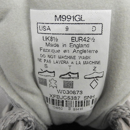 NEW BALANCE ニューバランス 新品同様 スエード スニーカー シューズ メンズ グレー 27cm M991GL シューズ