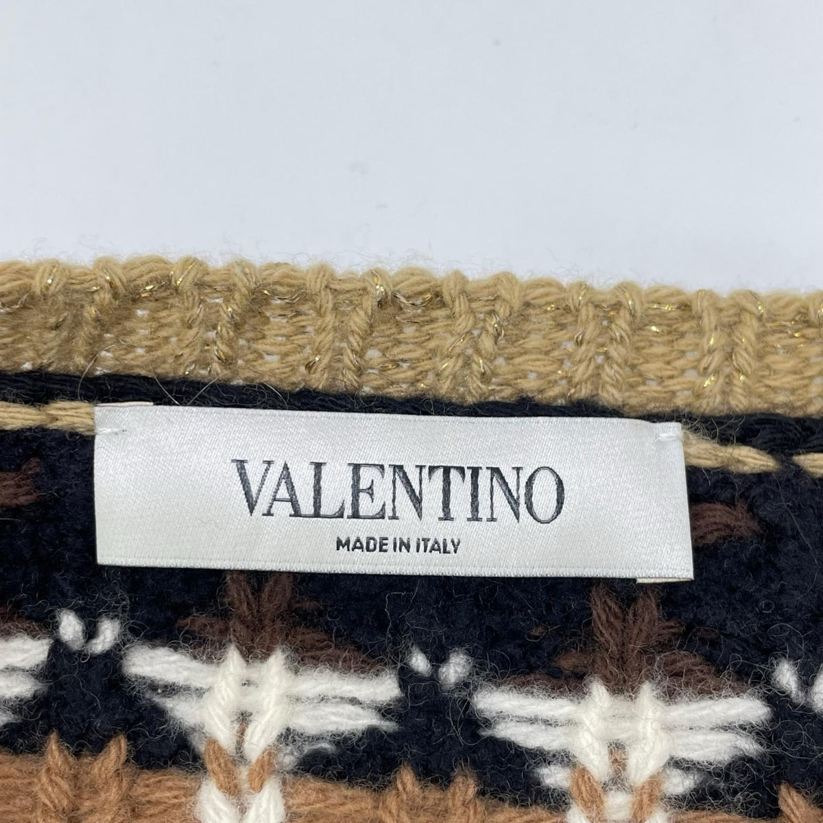 S.VALENTINO バレンチノ WB3KC24T6LU ブラウン系 ミドルゲージプルオーバーニット トップス