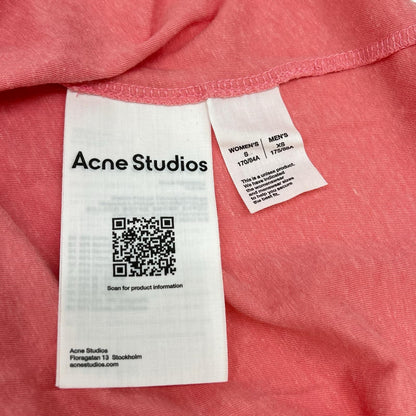 ACNE STUDIOS アクネ ストゥディオズ FN-UX-TSHI000013 タンゴピンク スプレー加工ロゴTシャツ トップス