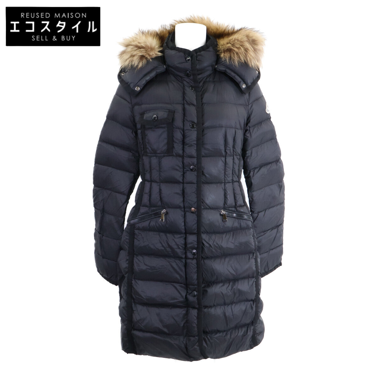 MONCLER モンクレール HERMIFUR ファーフード付ダウン コート