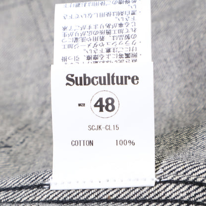SC Subculture エスシー サブカルチャー 【美品】SCJK-CL15 S06XX BLACK DENIM JACKET シンチバック デニムジャケット ジャケット