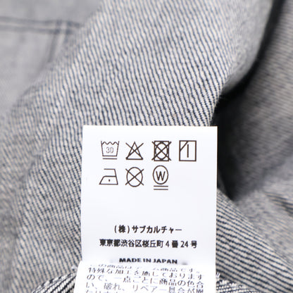 SC Subculture エスシー サブカルチャー 【美品】SCJK-CL15 S06XX BLACK DENIM JACKET シンチバック デニムジャケット ジャケット