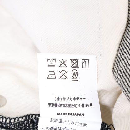 SC Subculture エスシー サブカルチャー 【美品】SCPT-CL11 S01XX BLACK DENIM PANTS ボタンフライ デニムパンツ ボトムス