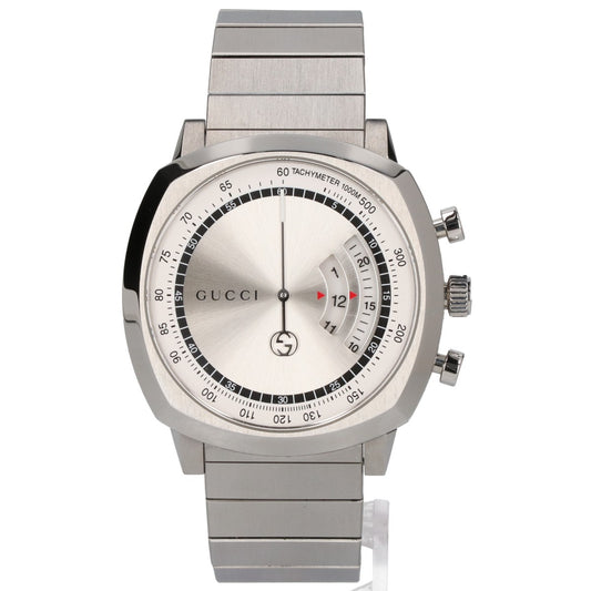 GUCCI グッチ 美品 YA157302 Grip クロノグラフ クオーツ 腕時計