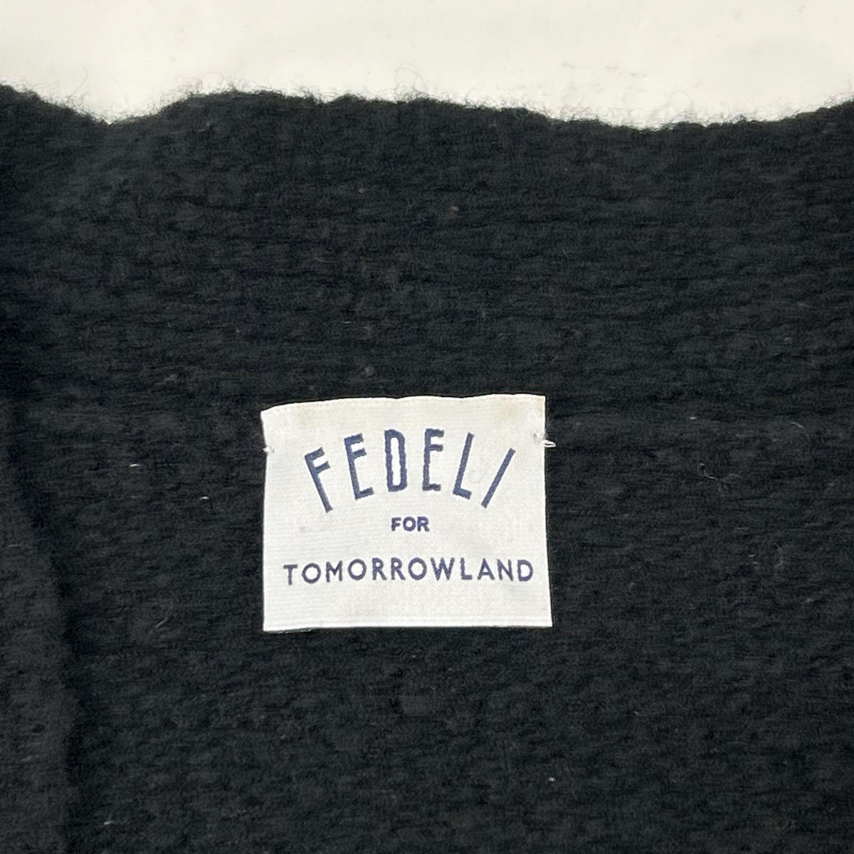 FEDELI フェデリ ×TOMORROWLAND ブラック ウールカシミヤブークレ Vネックカーディガン トップス