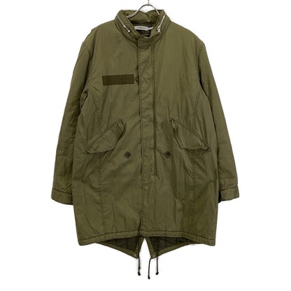 Khaki Fur-Trimmed Military Coat, Size 3, Men's