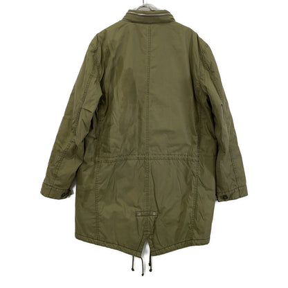 Khaki Fur-Trimmed Military Coat, Size 3, Men's