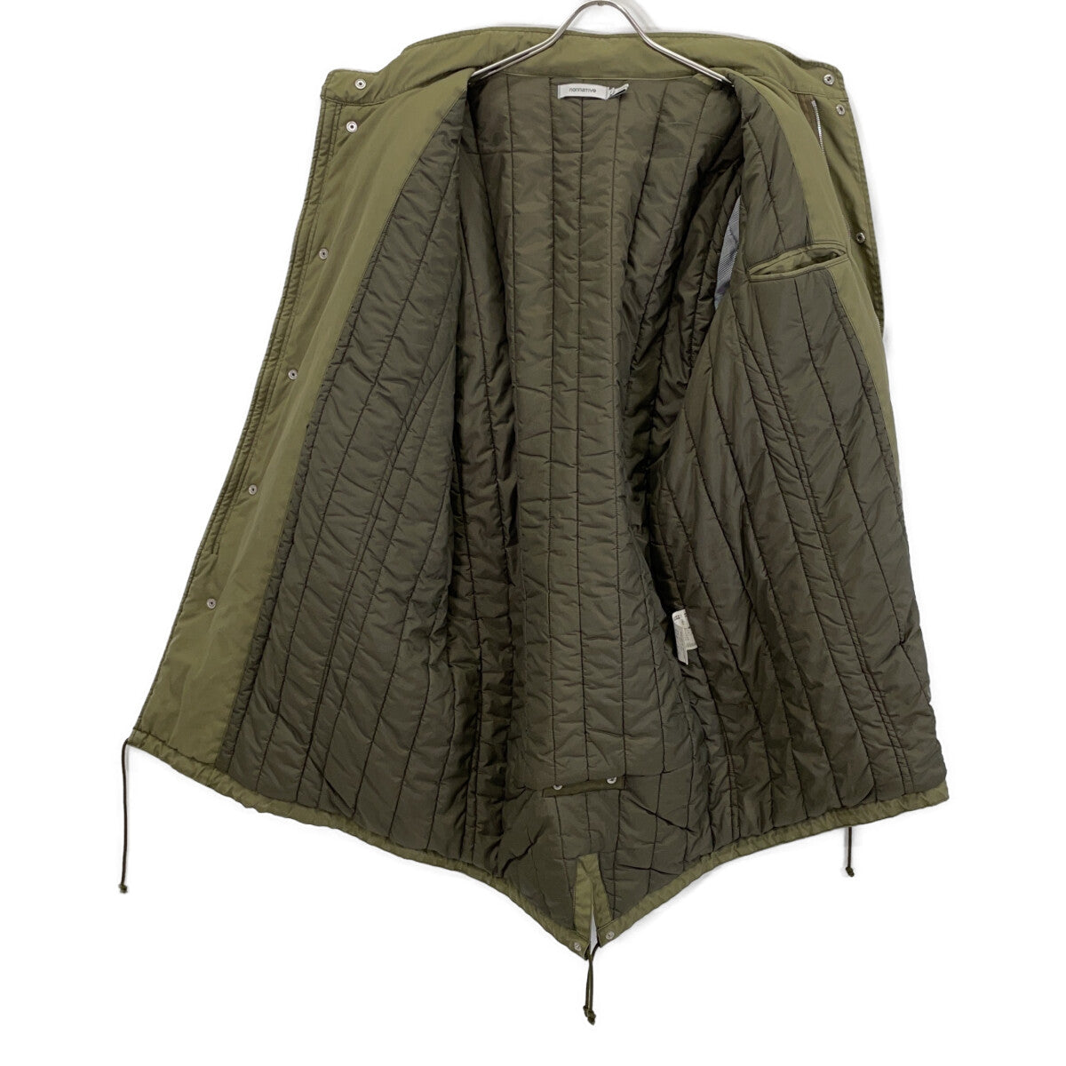 Khaki Fur-Trimmed Military Coat, Size 3, Men's