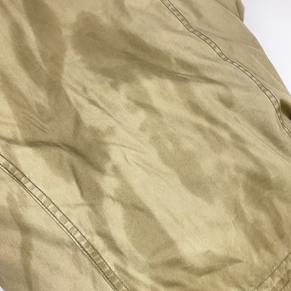 Khaki Fur-Trimmed Military Coat, Size 3, Men's