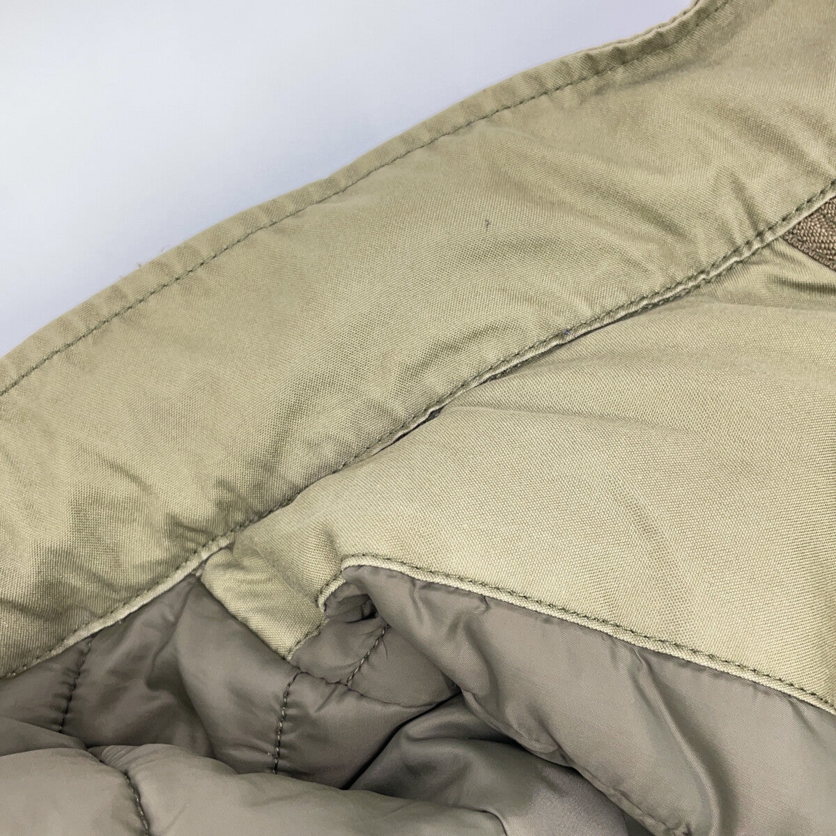 Khaki Fur-Trimmed Military Coat, Size 3, Men's