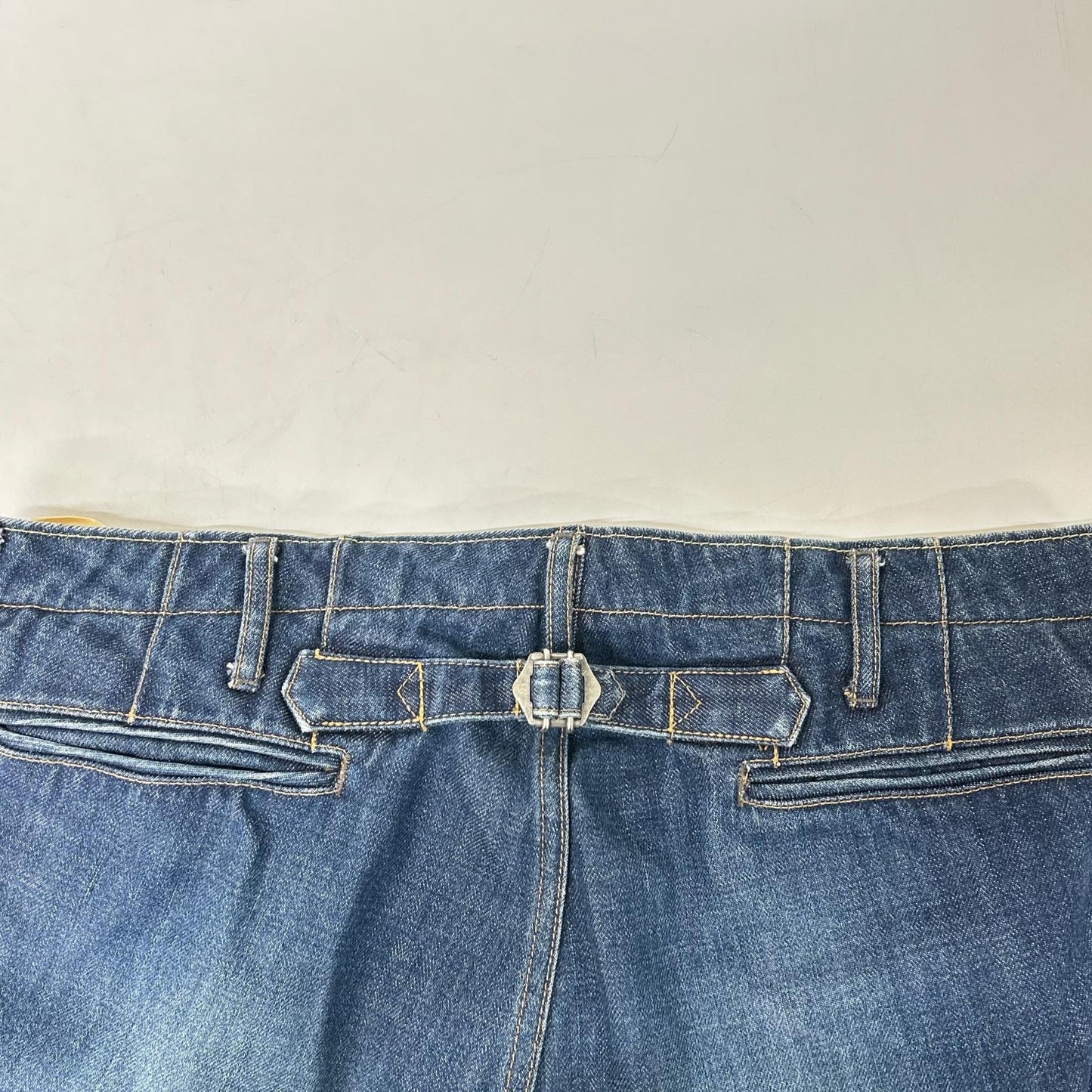 VISVIM ビズビム ブルー ボタンフライ ストレートデニム ボトムス